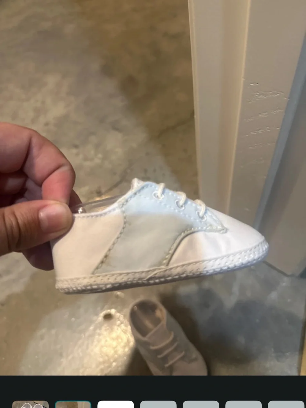 Baby Deer White Baby Walker Canvas Lace-Up Shoes